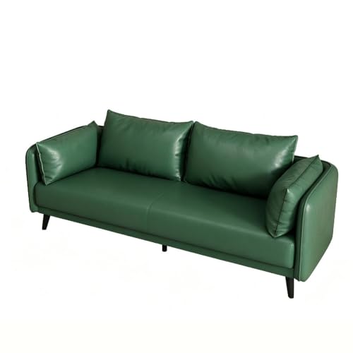 KIBONCY 3-Sitzer Kunstledersofa B 175 cm Hochdichter Schaumstoff