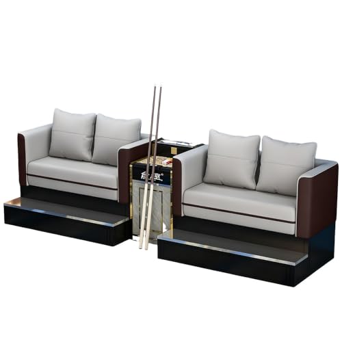 Kiboncy 4-Sitzer Billard Zuschauersofa Set Wasserabweisend Schwarz