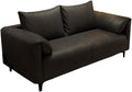 KIBONCY 3-Sitzer Billard Zuschauersofa Set PU Leder mit Staufach Getränkehalter Edelstahl Sockel 145 cm