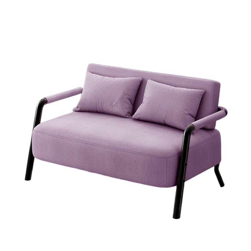 KIBONCY 2-Sitzer-Sofa Kompakt Doppelcouch Hochdichter Schwamm Stoff Mehrfarbig 65cm