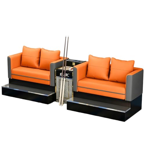 Kiboncy 4-Sitzer Billard Zuschauersofa Set Wasserabweisend Schwarz