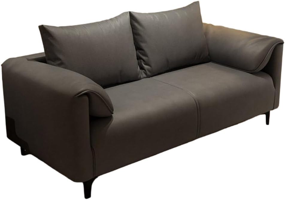 KIBONCY 3-Sitzer Billard Zuschauersofa Set PU Leder mit Staufach Getränkehalter Edelstahl Sockel 125cm