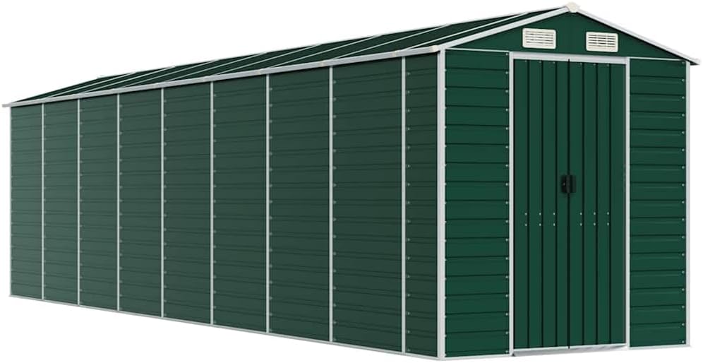Gartenhaus Aus Verzinktem Stahl 191x725x198 Cm Grün
