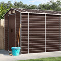 EDNRSOG Geräteschuppen 191x470x198 cm Braun Stahl