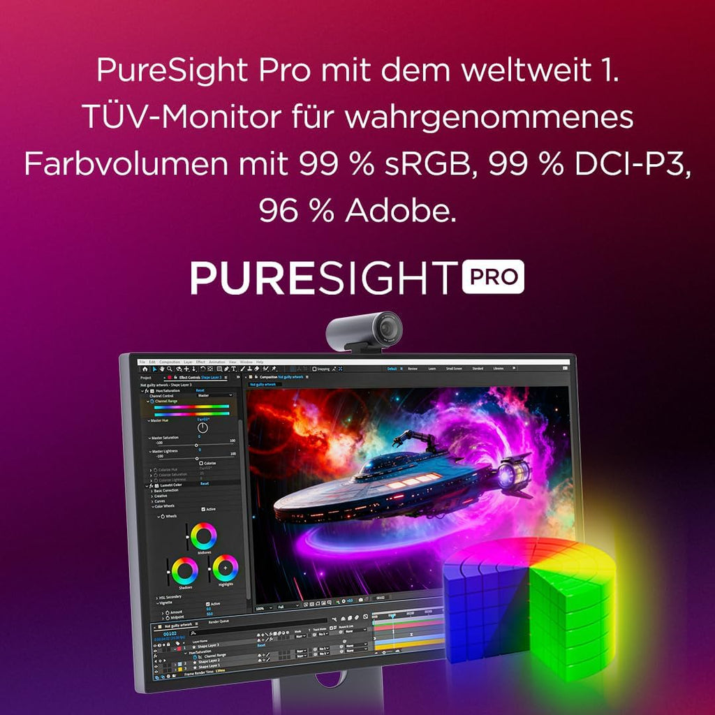 Lenovo Yoga Pro 27UD-10 26.5 Zoll QD-OLED 4K Monitor 120Hz 0.03ms HDMI 2.1 USB-C Schwarz