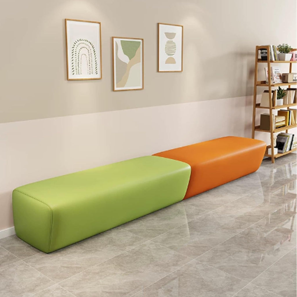 KIBONCY 3-Sitzer Kunstledersofa B 180 cm Hochdichter Schaumstoff