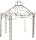 HFXHIJXQ Gartenpavillon Antik-Braun 400x258x378 cm Eisen