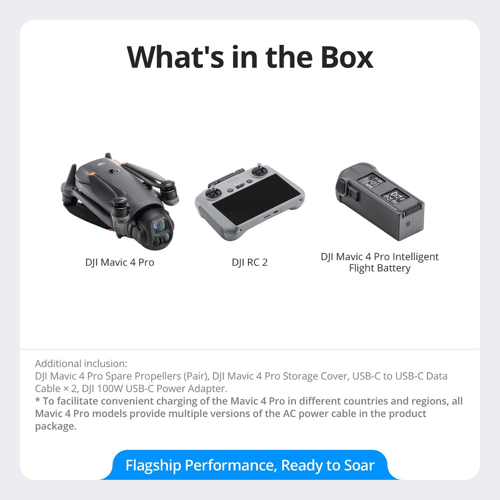 DJI Mavic 4 Pro Drohne 100 MP 6K 51 Min Flugzeit Grau