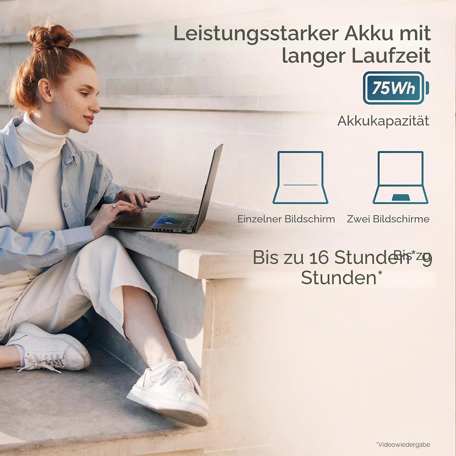 ASUS Zenbook Duo UX8406CA-PS99T 14 Zoll OLED 3K 120Hz Dual Touch Laptop Intel Core Ultra 9 32GB RAM 1TB SSD Grau
