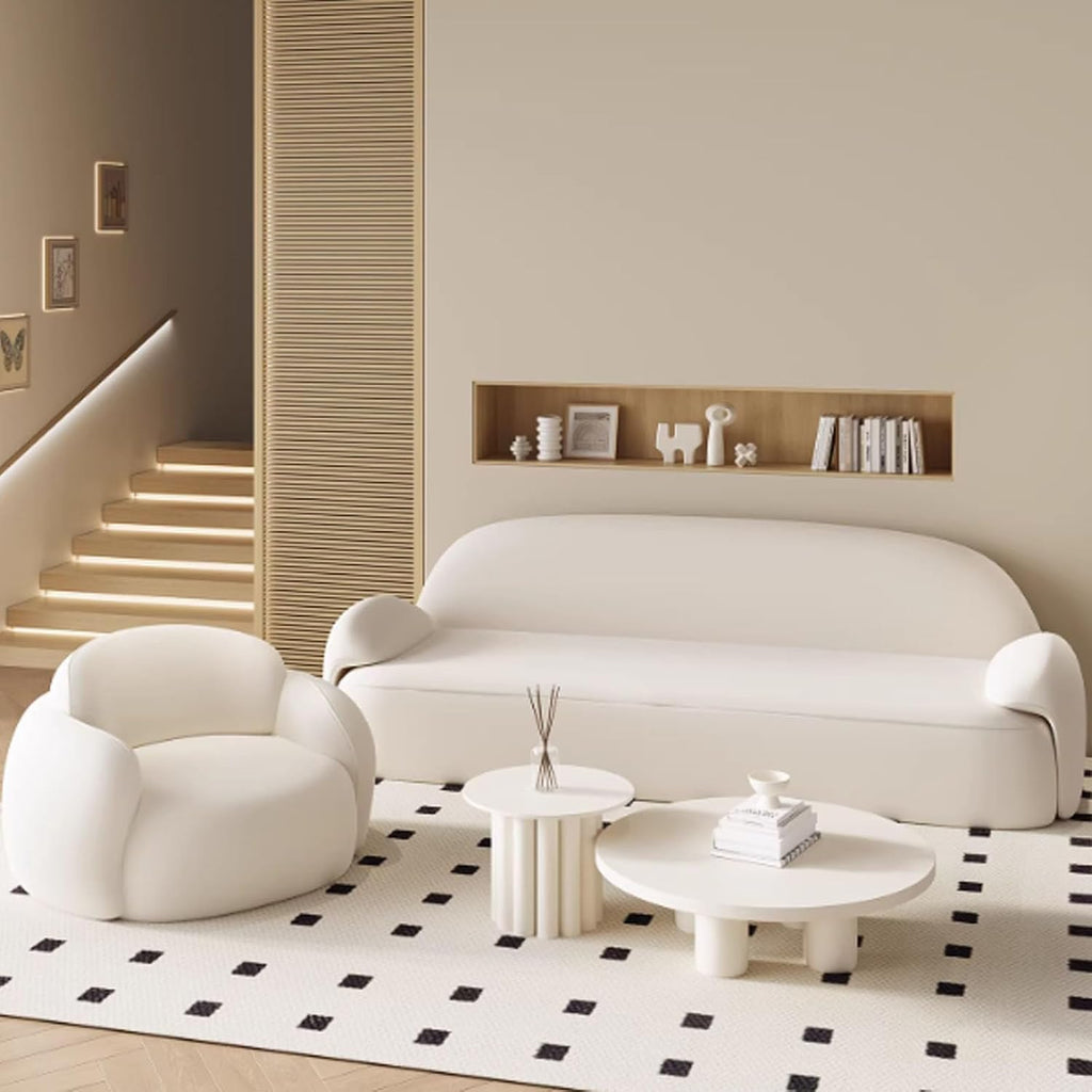 Generisch Einzel-Sofasessel Mit Massivholzrahmen Beige