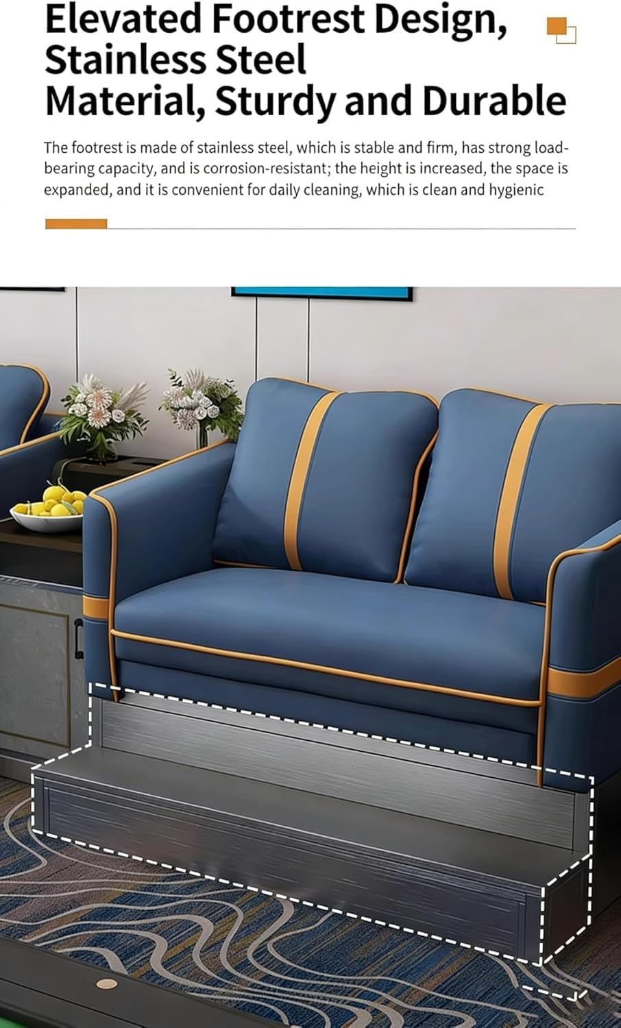 KIBONCY 3-Sitzer PU-Leder Billard Zuschauersofa Modulares Set Mehrfarbig