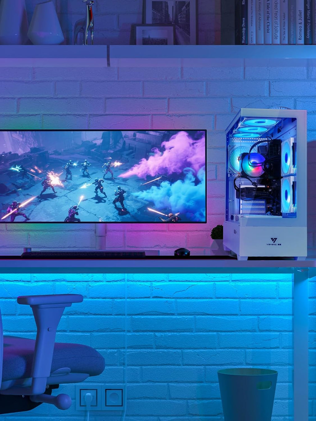 Evounic VS3W-E5-X99-2080TI Weisser ARGB Gaming PC Xeon E5 3.2 GHz RTX 2080 Ti 11 GB 32 GB RAM 512 GB SSD + 1 TB HDD