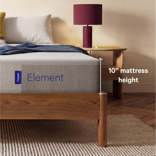 Casper Element Queen-Matratze 25,4 cm Mittel Memory-Schaum Grau