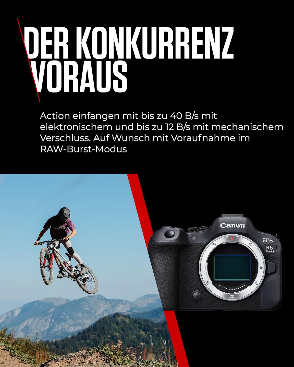 Canon EOS R6 Mark II Systemkamera 24,2 MP Vollformat Schwarz