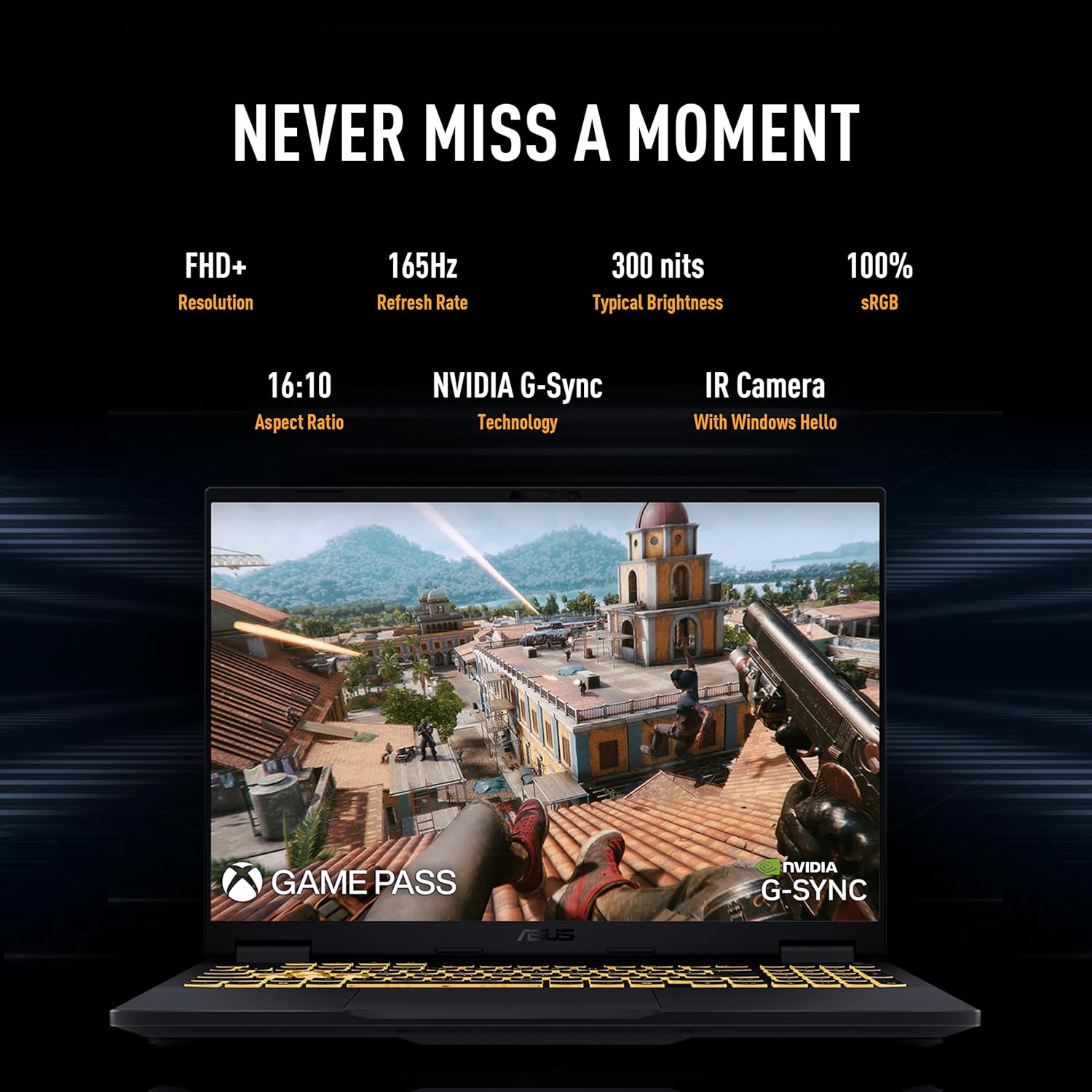 ASUS TUF Gaming F16 2025 16 Zoll FHD+ 165Hz IPS Gaming Laptop Core i7-14650HX RTX 5050 16GB DDR5 1TB SSD