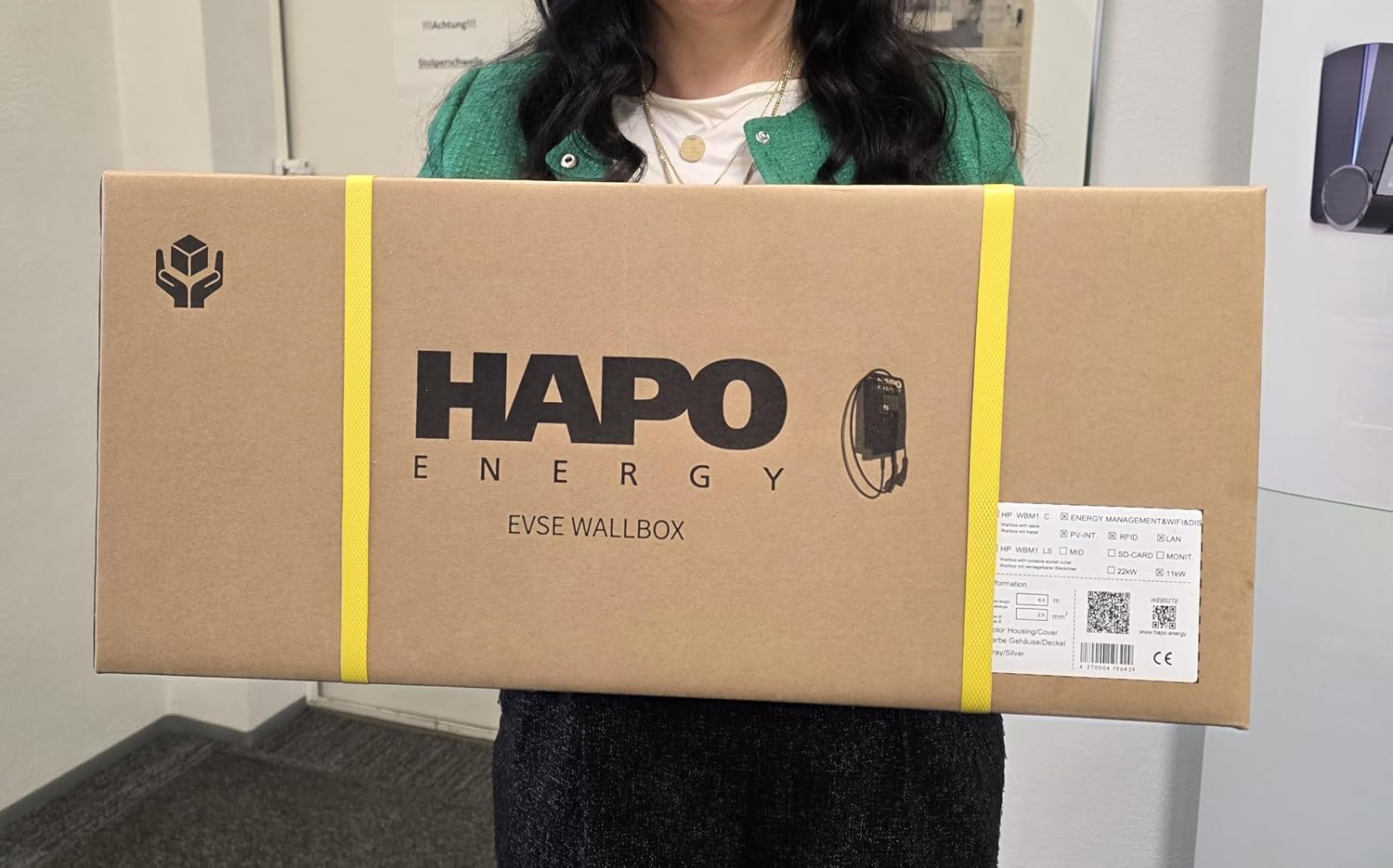 Hapo Energy Wallbox 22 kW Typ 2 Steckdose Ladestation OCPP PV Schwarz