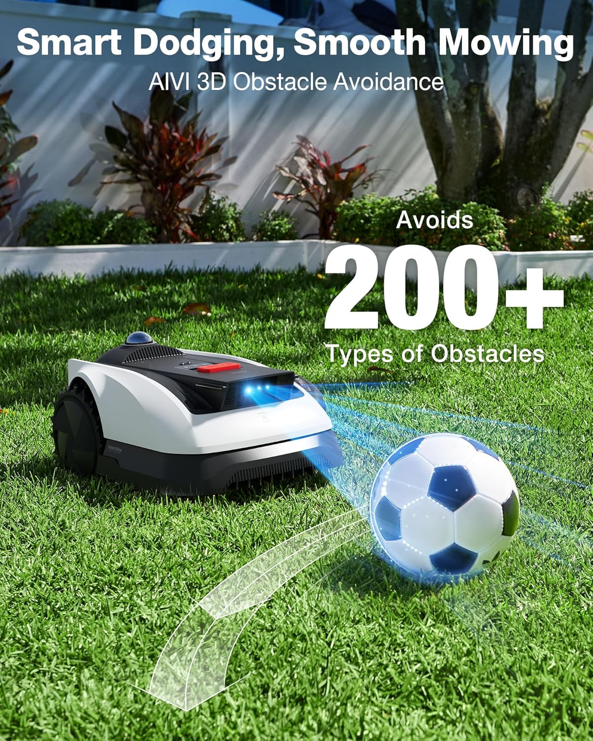 Ecovacs Goat O1000 Lidar Pro Mähroboter Mit Truedge Trimmer Für 1/4 Acre