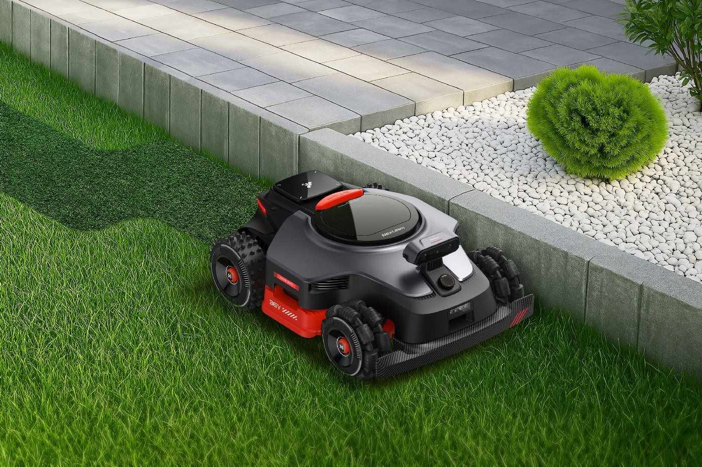NexLawn NAVIA 5500 AWD Mähroboter ohne Begrenzungskabel für Rasenflächen bis 5.500 m²