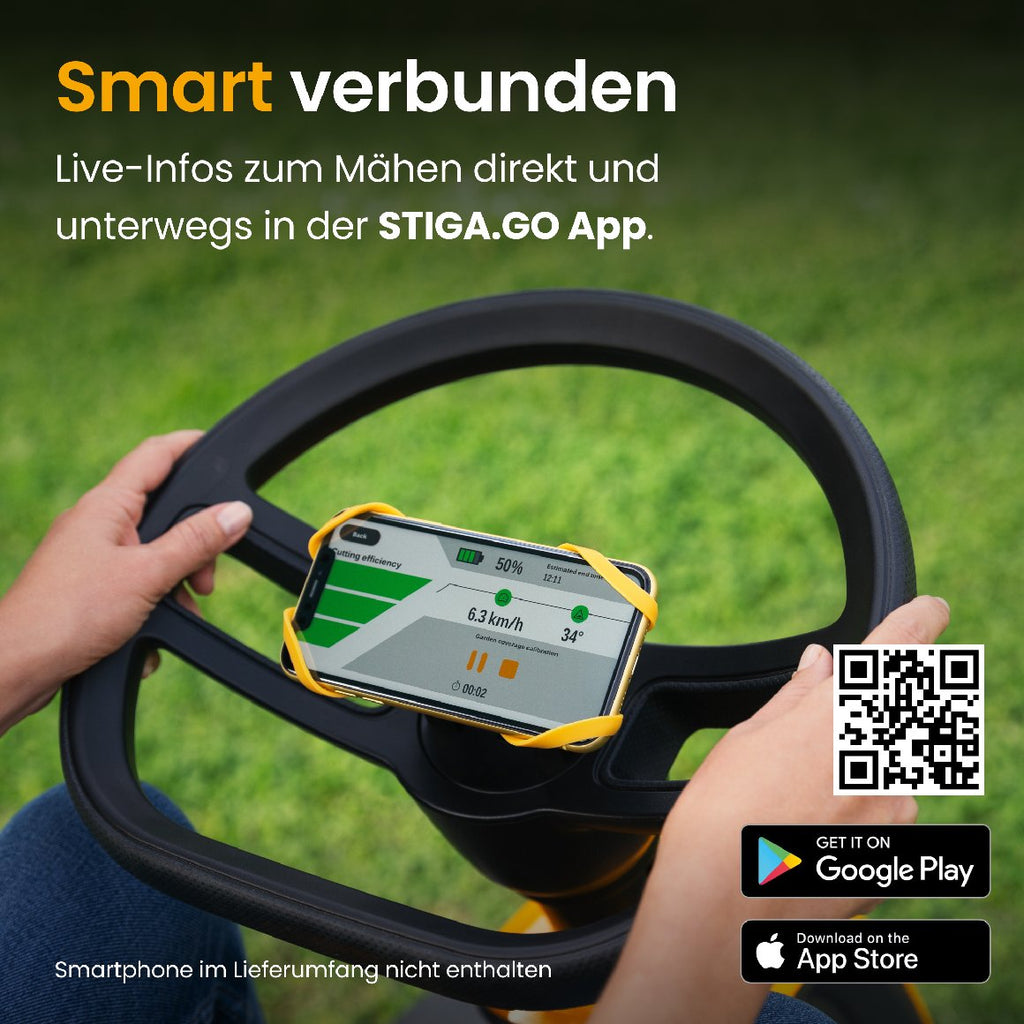 Stiga Akku-Aufsitzmäher Swift 372e mit 4 x 5 Ah Akkus und 1 x Ladegerät