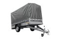 Anhänger 264×125 UNITRAILER FORCE 264 KIPP ungebremst mit H-1100 Rahmen und grauer Plane-Neu