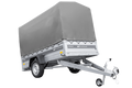 Anhänger mit Blattfedern 230×125 UNITRAILER FORCE 230/R KIPP mit H-1100 Spriegel und grauer Hochplane-Neu