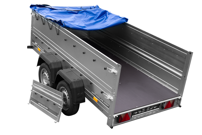 Anhänger mit zwei Achsen Garden Trailer 264/2 KIPP [inkl. zusätzliche Bordwände und Flachplane]-Neu