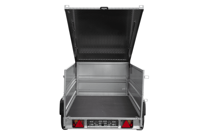 Autotransportanhänger 230×125 UNITRAILER FORCE 230 KIPP mit BIS-Seitenwänden und Aluminiumabdeckung-Neu
