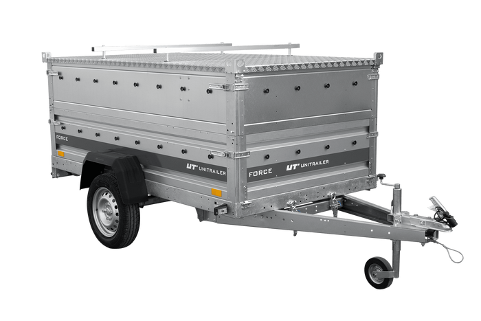 Autotransportanhänger 230×125 UNITRAILER FORCE 230 KIPP mit BIS-Seitenwänden und Aluminiumabdeckung-Neu