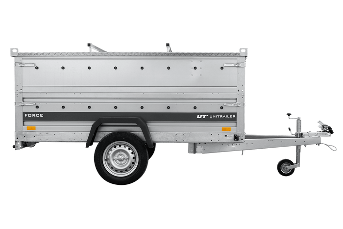 Autotransportanhänger 230×125 UNITRAILER FORCE 230 KIPP mit BIS-Seitenwänden und Aluminiumabdeckung-Neu