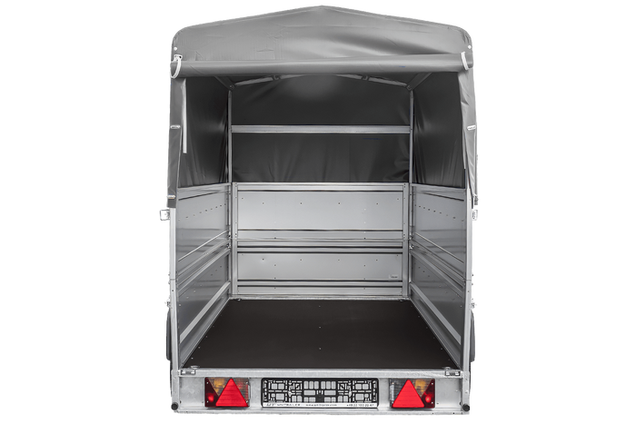 Autotransportanhänger 264×125 UNITRAILER FORCE 264 KIPP mit BIS-Seitenwänden, H-800-Rahmen und grauer Plane-Neu
