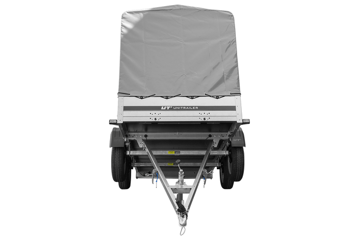 Der Anhänger Garden Trailer 264/2 KIPP MIT STÜTZRAD, H-1100-HOCHSPRIEGEL UND GRAUER PLANE-Neu