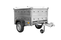 Einachsanhänger 150×106 UNITRAILER GARDEN 150 KIPP mit BIS-Seitenwänden und Aluminiumabdeckung-Neu