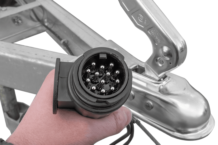 Einachsanhänger 200×125 UNITRAILER GARDEN 201 KIPP mit Gitterseitenwänden, H-800 Rahmen und grauer Plane-Neu