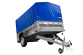 Einachsanhänger 230×125 UNITRAILER FORCE 230 KIPP mit H-800 Spriegel und blauer Plane-Neu