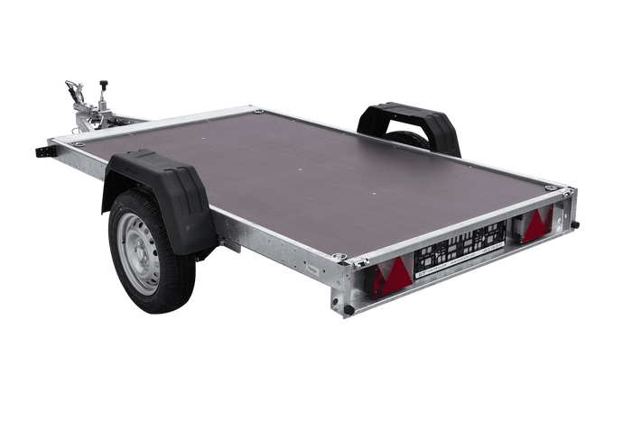Einachsanhänger 230×125 UNITRAILER FORCE 230 KIPP mit H-800 Spriegel und blauer Plane-Neu