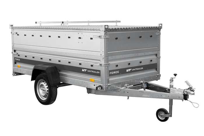 Einachsanhänger 264×125 UNITRAILER FORCE 264 KIPP mit BIS-Seitenwänden und Aluminiumabdeckung-Neu