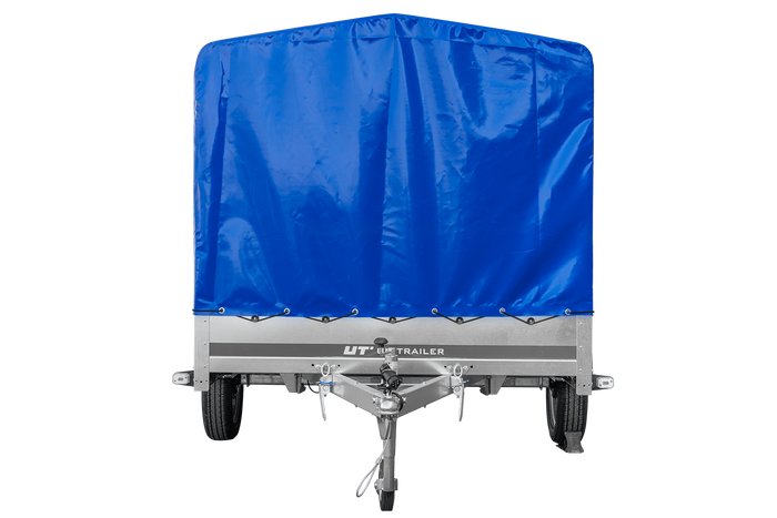 Einachsanhänger 264×150 UNITRAILER GARDEN 265 KIPP mit H-1100 Rahmen und blauer Plane-Neu