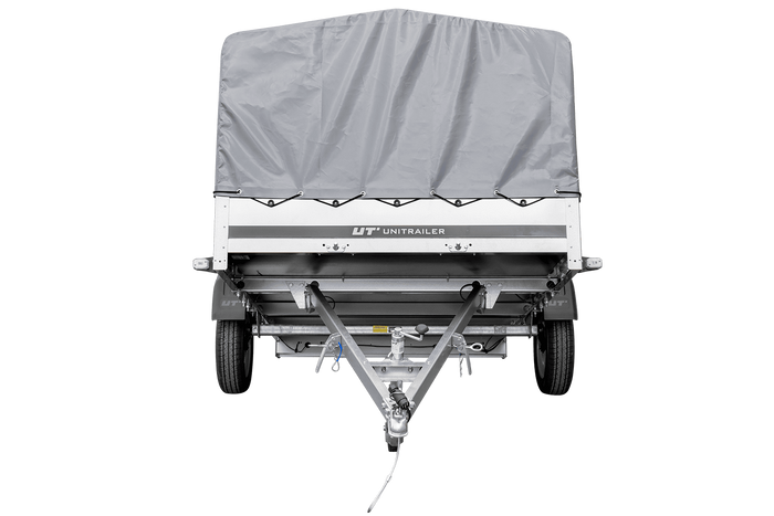 Einachsanhänger 264×150 UNITRAILER GARDEN 265 KIPP mit H-800 Rahmen und grauer Plane-Neu