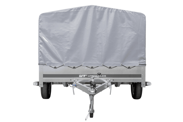Einachsanhänger 264×150 UNITRAILER GARDEN 265 KIPP mit H-800 Rahmen und grauer Plane-Neu