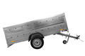Einachsanhänger auf Federn 264×125 UNITRAILER GARDEN 264/R KIPP mit BIS-Seiten, H-0-Rahmen und grauer Plane-Neu