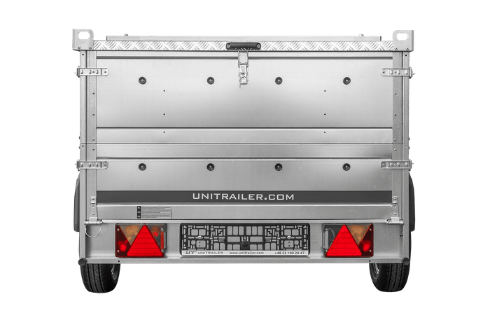 Einachsiger Anhänger 230×125 UNITRAILER GARDEN 230 KIPP mit Bordwandaufsatz und Aludeckel-Neu