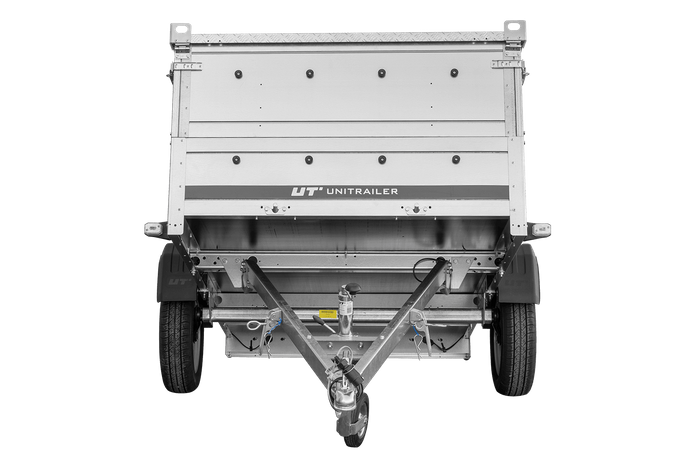 Einachsiger Anhänger 230×125 UNITRAILER GARDEN 230 KIPP mit Bordwandaufsatz und Aludeckel-Neu