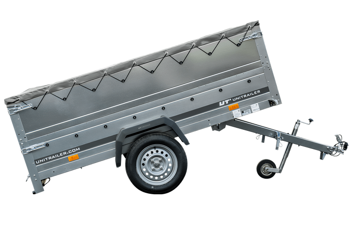 Faltbarer Pkw Anhänger Garden Trailer 230 KIPP mit zusätzlichen Bordwänden, Stützrad, Flachplane und Planenträgern]-Neu