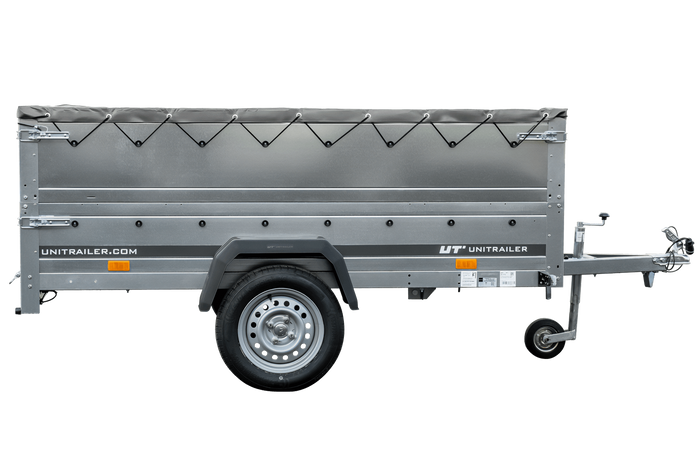 Faltbarer Pkw Anhänger Garden Trailer 230 KIPP mit zusätzlichen Bordwänden, Stützrad, Flachplane und Planenträgern]-Neu