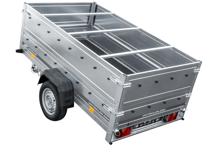 Faltbarer Pkw Anhänger Garden Trailer 230 KIPP mit zusätzlichen Bordwänden, Stützrad, Flachplane und Planenträgern]-Neu
