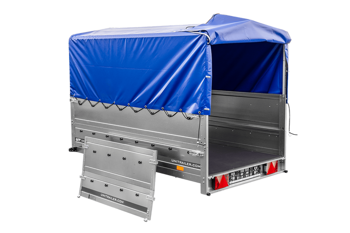 Führerschein B Anhänger GARDEN TRAILER 230 KIPP mit Stützrad, zusätzlichen Bordwänden, Hochplane und Hochspriegel H800-Neu