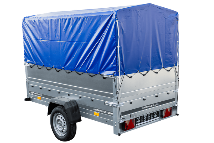 Führerschein B Anhänger GARDEN TRAILER 230 KIPP mit Stützrad, zusätzlichen Bordwänden, Hochplane und Hochspriegel H800-Neu