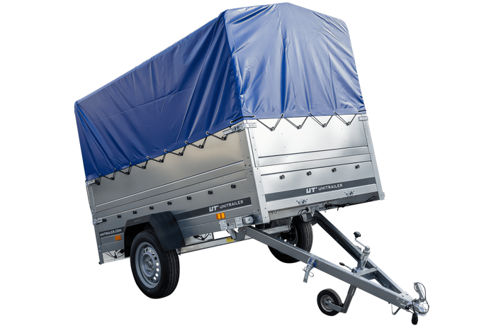 Führerschein B Anhänger GARDEN TRAILER 230 KIPP mit Stützrad, zusätzlichen Bordwänden, Hochplane und Hochspriegel H800-Neu