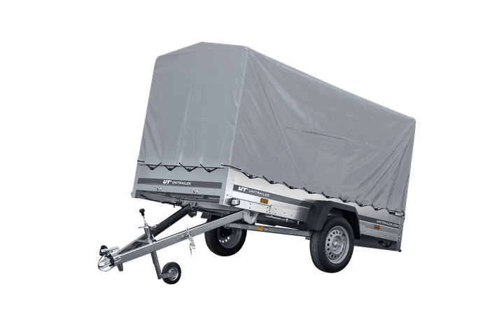 GARDEN TRAILER 264 KIPP MIT STÜTZRAD, H1100-HOCHSPRIEGEL UND GRAUER PLANE-Neu