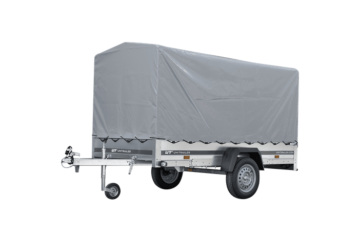 GARDEN TRAILER 264 KIPP MIT STÜTZRAD, H1100-HOCHSPRIEGEL UND GRAUER PLANE-Neu